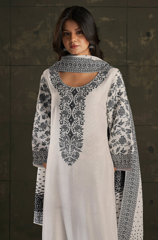 Beige Noir Silk Kurta Set - House of Nari